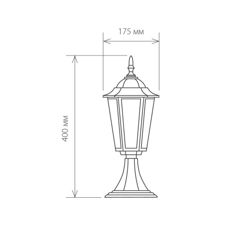 Ландшафтный светильник 1*E27 черное золото IP44 (a035743) Elektrostandard