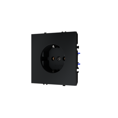 Розетка встраиваемая Voltum S70 с заземлением 16А, (графит)