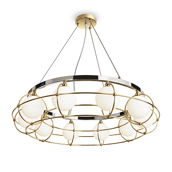 Подвесной светильник 10*G9 40Вт Золото и Хром IP20 Carcass MOD312PL-10GCH Maytoni