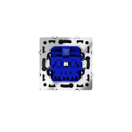 Розетка встраиваемая Voltum S70 с заземлением, защитными шторками и крышкой 16А, (титан)
