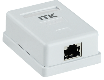 ITK Настенная информационная розетка RJ45 кат.5E FTP 1-порт