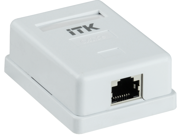 ITK Настенная информационная розетка RJ45 кат.5E FTP 1-порт