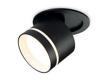 Встраиваемый поворотный точечный светильник TA1432 SBK/FR черный песок/белый матовый GX53 D85*95 Ambrella Light