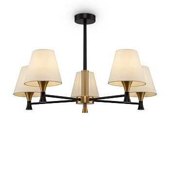 Люстра 5*E14 40Вт Черный и Латунь IP20 Perfetto FR5098PL-05BBS Freya