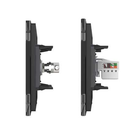 Розетка ТВ/КОМП RJ-45 Черная Livolo
