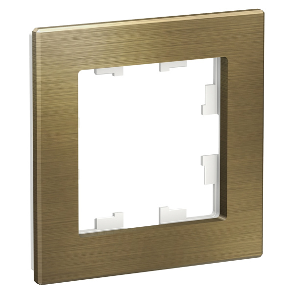 ATLASDESIGN NATURE Рамка горизонт/вертик 1 пост металл латунь IP20 Schneider Electric