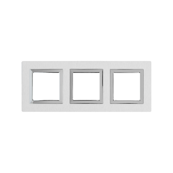 Рамка из алюминия, "Avanti", серая, 3 поста (6 мод.) DKC