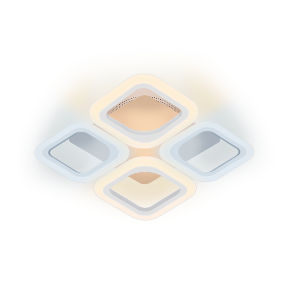 Люстра св/д диммируемая MONZA 52W(4160 Лм) 2700К+6400К/4200К/6400К+2700К белый Ritter 