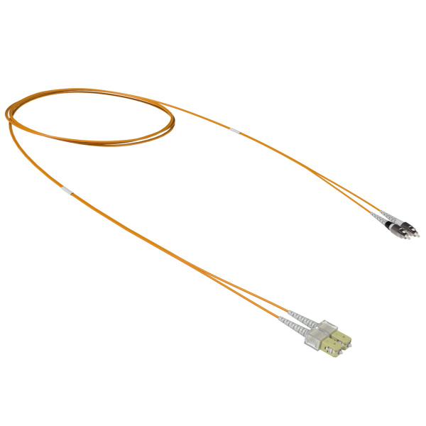 Оптический коммутационный шнур переходной Duplex SC-UPC/FC-UPC, 50/125 OM2, 2 м DKC