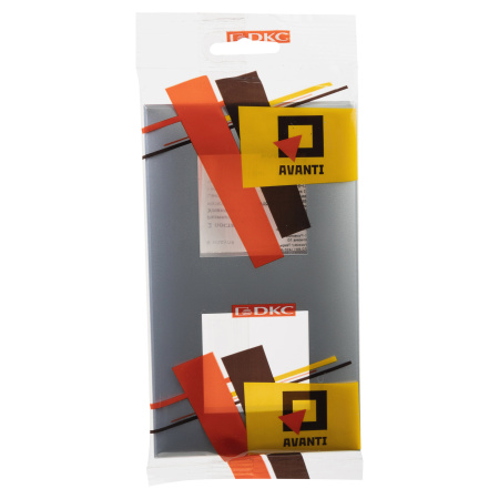 Рамка "Avanti", "Закаленная сталь", 2 поста (4 мод.) DKC