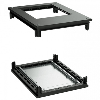 Крыша с фланцем и основание для напольных 19" IT-корпусов ДКС серии CQE 800 x 1200, RAL9005 DKC