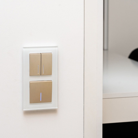 Favorit Рамка на 2 поста (белый,стекло) Werkel