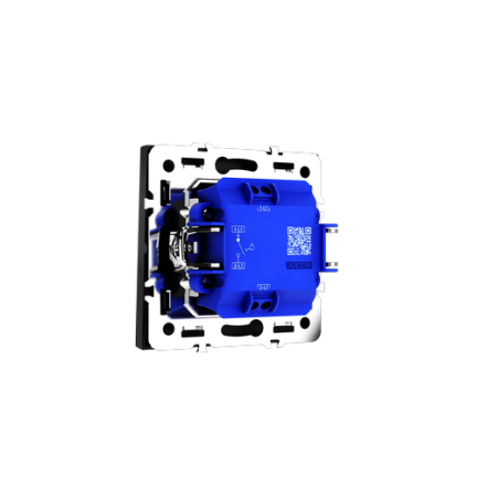 Выключатель с самовозвратом встраиваемый Voltum S70 одноклавишный 10А, (графит)