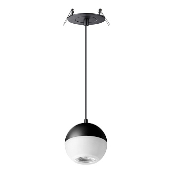 Св-к встр.,длина провода 2м IP20 GU10 9W 220V GARN черный NOVOTECH