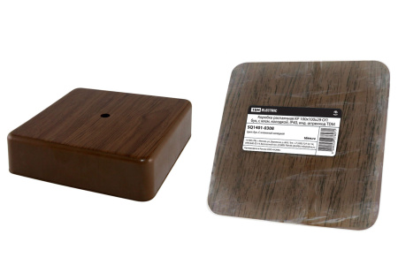 Коробка распаячная КР 100х100х29 ОП бук, с клем. колодкой, IP40, инд. штрихкод TDM