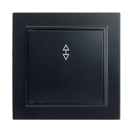 Переключатель 1-клавишный STEKKER PSW10-9005-03, 250В, 10А, серия Эрна, черный