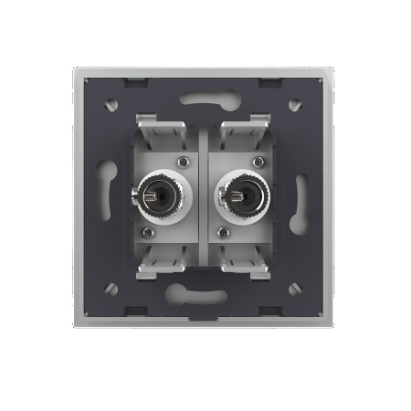 Розетка ТВ двойная Серая Livolo