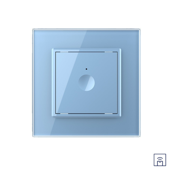 Одноклавишный сенсорный выключатель Module с функцией радиоуправления, цвет синий Livolo
