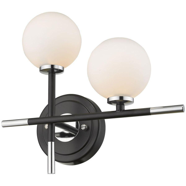 Светильник настенный Черный, Хром/Белый G4,LED 2*5Вт WE238.02.121 WERTMARK