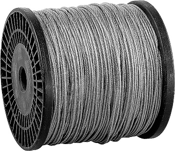 Трос стальной, оцинкованный, DIN 3055, в оплетке ПВХ, d=6/8 мм, L=100 м, Профессионал ЗУБР