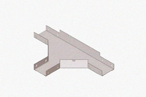 Лоток тройниковый замковый глухой ОТЗГ 200х50 УТ1,5, оцинкованный лист S0,8