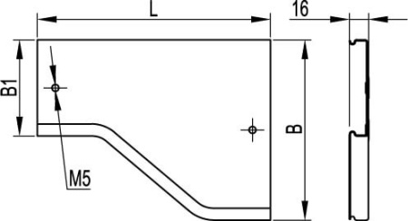 Крышка DPT на ответвитель Т-образный горизонтальный осн.50, горячеоцинкованная DKC