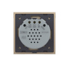 Сенсорный выключатель Quadro 2 клавиши 1 пост Золотой Livolo