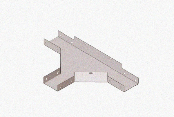 Лоток тройниковый глухой ОТГ 300х80 УТ1,5, оцинкованный лист S1,0