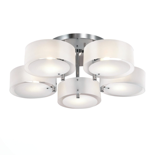 Люстра потолочная Хром/Белый E27 5*60Вт SL483.502.05 EVOLUCE