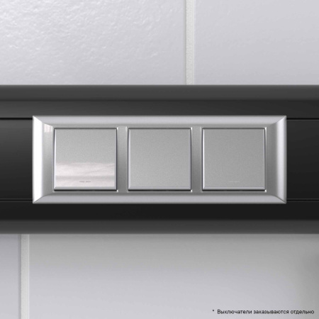 Рамка-суппорт "Avanti" для "In-liner Front",  серебристый металлик, 6модулей DKC