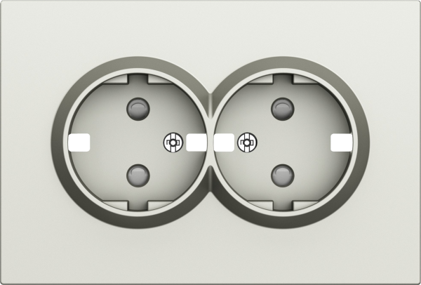 Donel S08 шампань накладка для розетки 2-й с заземлением, со шторками 16A 250 В~,серия DB