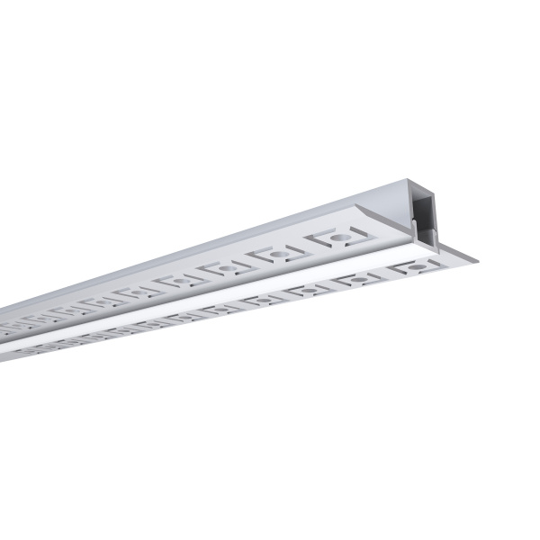 08-47 Профиль алюминиевый для светодиодной ленты, под штукатурку, серебро, 53х13мм, 2,5м, шир. ленты до 9мм, индивидуальная упаковка (рассе... APEYRON