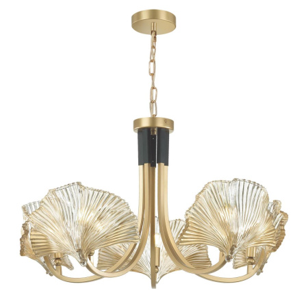 Люстра E14 5*40W VENTAGLIO золотой/чёрный/стекло ODEON LIGHT