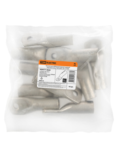 Наконечник кабельный медный луженый под опрессовку ТМЛ (DIN) 120-12 TDM