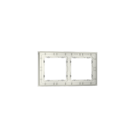 Рамка стеклянная Voltum S70 на 2 поста, (сталь, стекло)