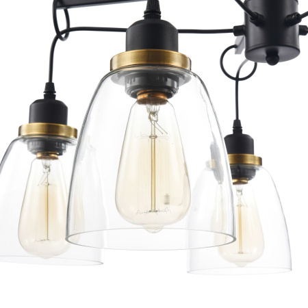 Люстра 5*E27 60Вт Черный IP20 Louise FR4167-PL-05-BL Freya