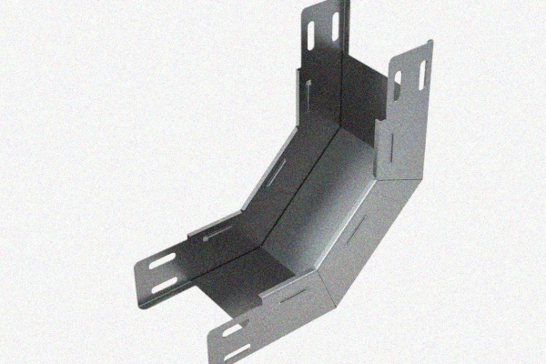 Лоток замковый глухой КПЗГ 100х65-45 УТ1,5 для поворота трассы вверх на 45, горячее цинкование S1,5