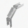 Лоток замковый перфорированный КСЗ 80х80-90 УТ1,5 для поворота трассы вниз на 90, оцинкованный лист, S1,5