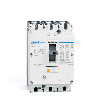 Выключатель автоматический NM8N-125C TM 3П 16А 36кА с рег. термомаг. расцепителем CHINT