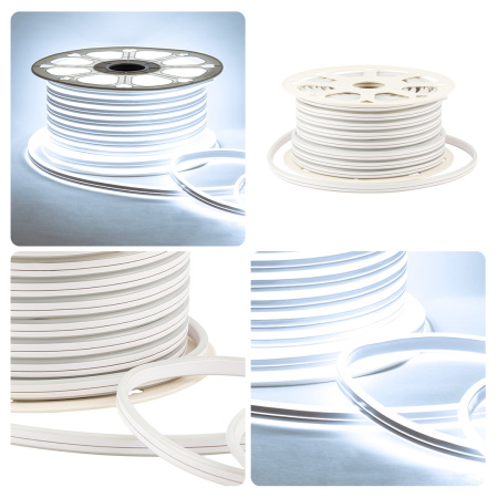 17-23 Светодиодный неон, двусторонний, 220В, 6Вт/м, 2835, 120д/м, IP65, 200Лм/м, 8*16мм, 50м, 6500К APEYRON