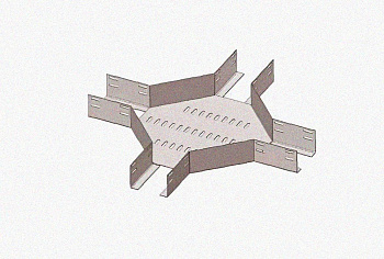 Лоток крестообразный глухой КМГ 600х65УХЛ1, оцинкованный лист S1,5