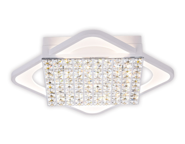 Потолочный светодиодный светильник с пультом FA125 WH белый 160W 640*640*110 (ПДУ РАДИО 2.4) Ambrella Light