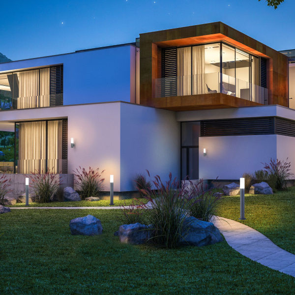 Ландшафтный светильник 1*E27 серый IP54 (a049721) Elektrostandard