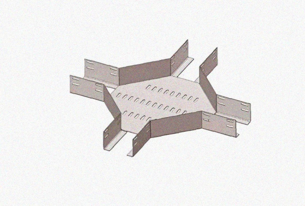 Лоток крестообразный глухой КМГ 600х65УХЛ1, оцинкованный лист S1,5