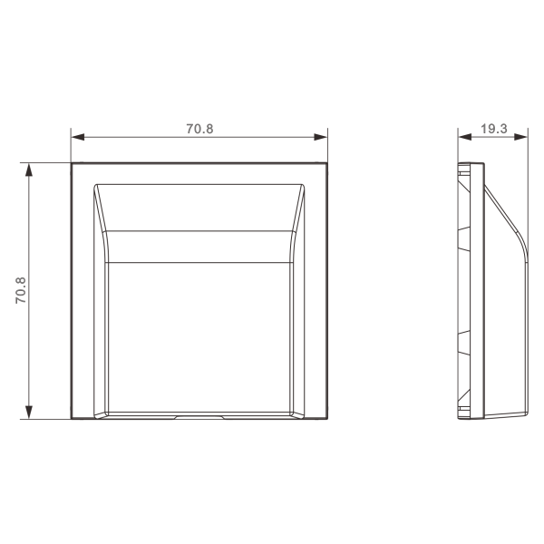 Donel S08 серый графит кабельный вывод, серия DB
