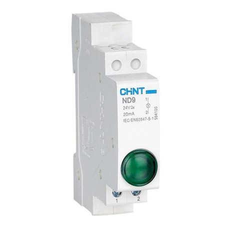 Индикатор ND9-1/g зеленый, AC/DC24В (LED) (R) CHINT