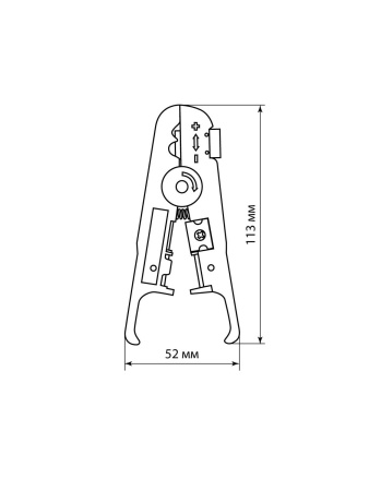 Клещи КЗ-В, зачистка и обрезка витой пары UTP/SFTP регулируемый нож, «МастерЭлектрик» TDM