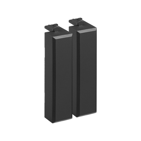 Комплект модульных заглушек "Avanti", "Черный матовый", 0,5 модуля 2 штуки DKC