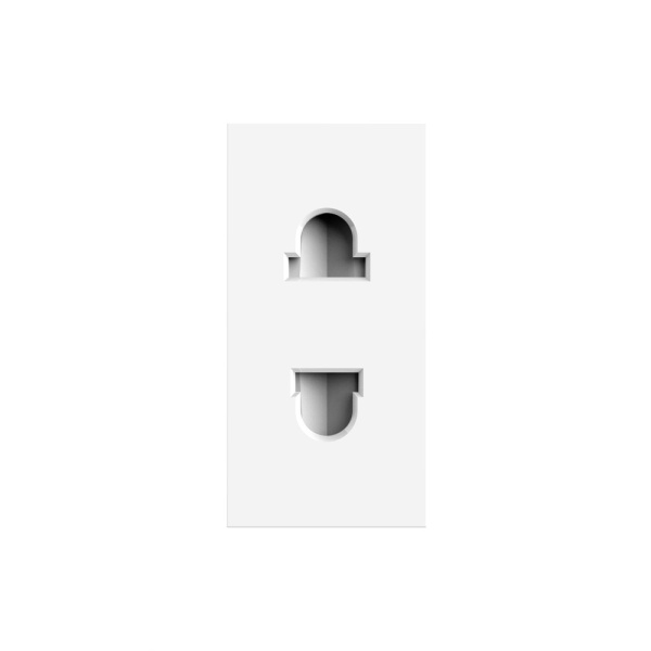 Розетка с защитными шторками белая (механизм) Livolo