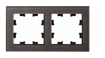 ATLASDESIGN NATURE Рамка универсальная 2-м стекло мокко IP20 Schneider Electric